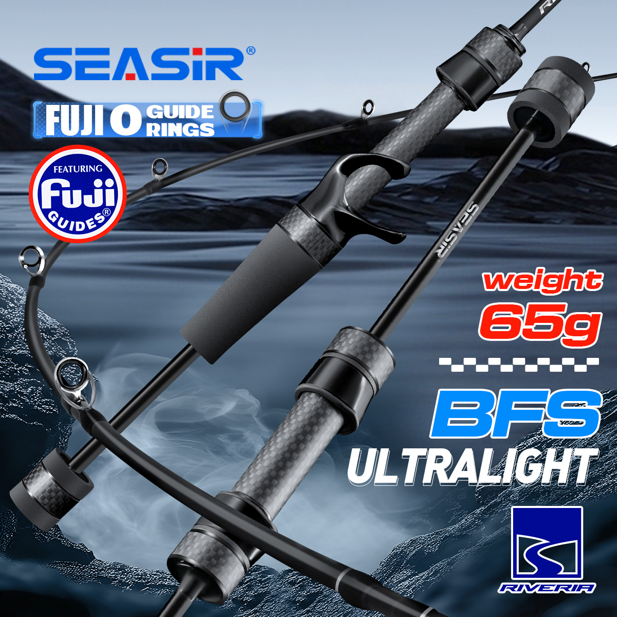 Kastking Reel Zephyr - Canne à pêche Baitcasting ultralégère Seasir