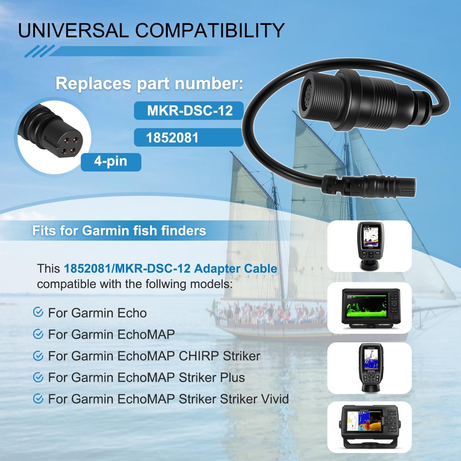 1852081 Câble adaptateur MKR-D - Fish Finder avis et prix